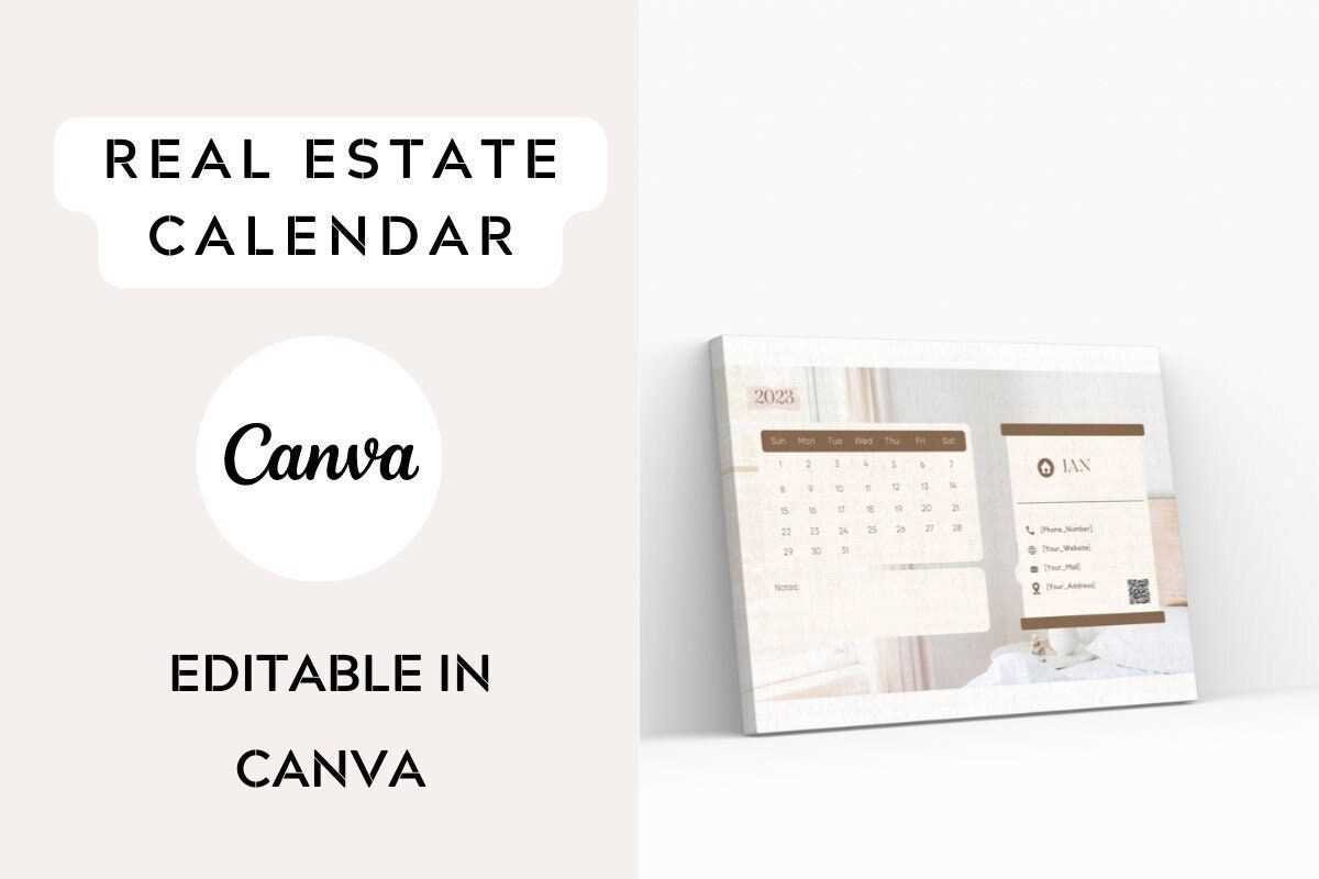 real estate calendar template