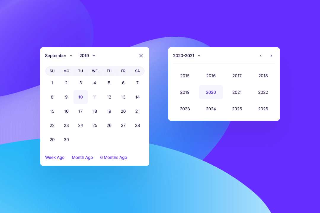 webflow calendar template