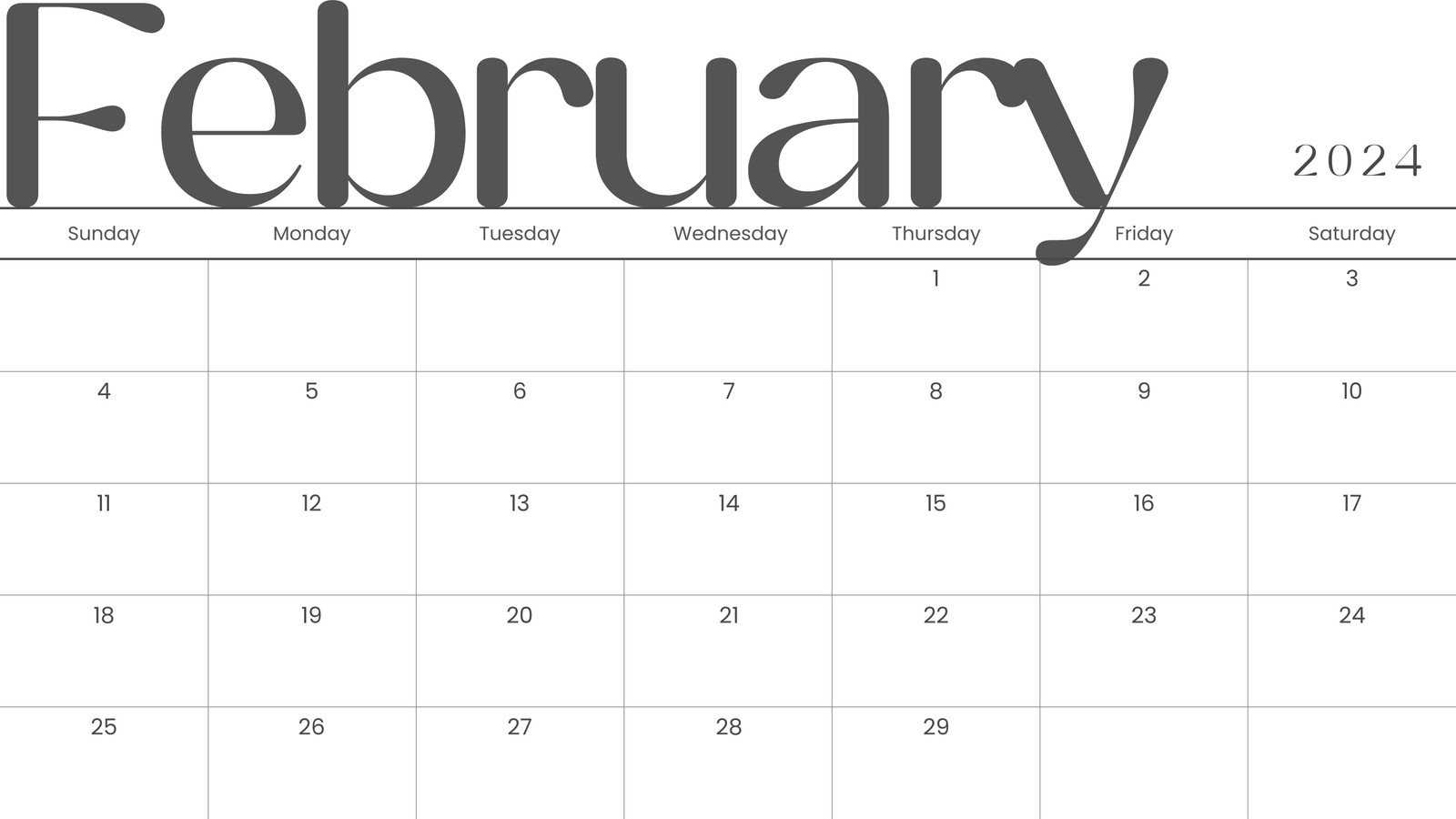 customizable monthly calendar template