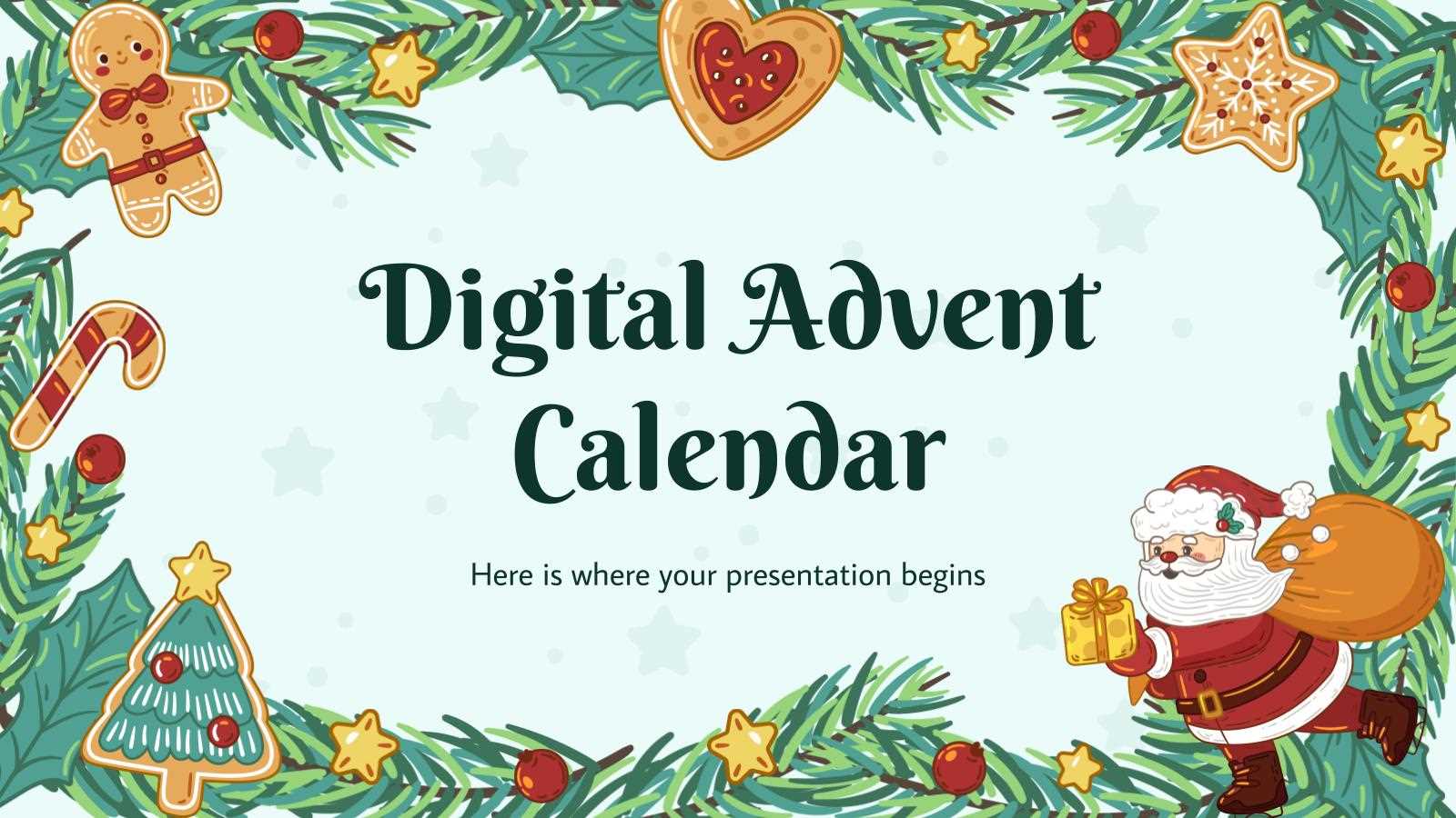 virtual advent calendar template