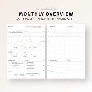 a5 calendar template