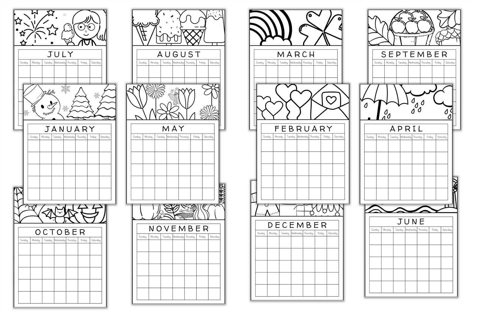 writable monthly calendar template