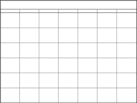 monthly calendar grid template