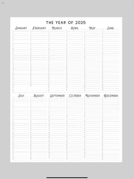 2025 calendar planner template