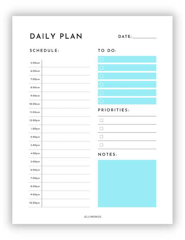 daily calendar template with time slots