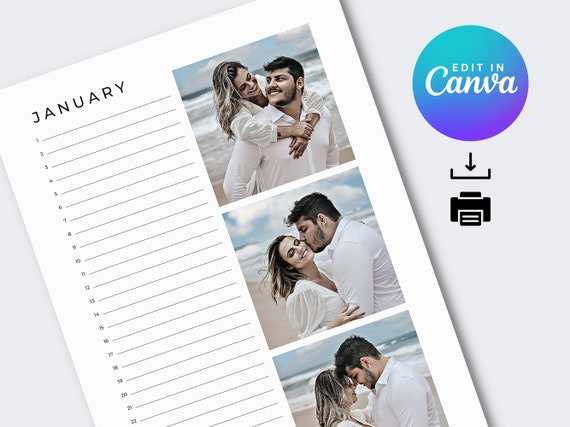 editable customizable calendar template