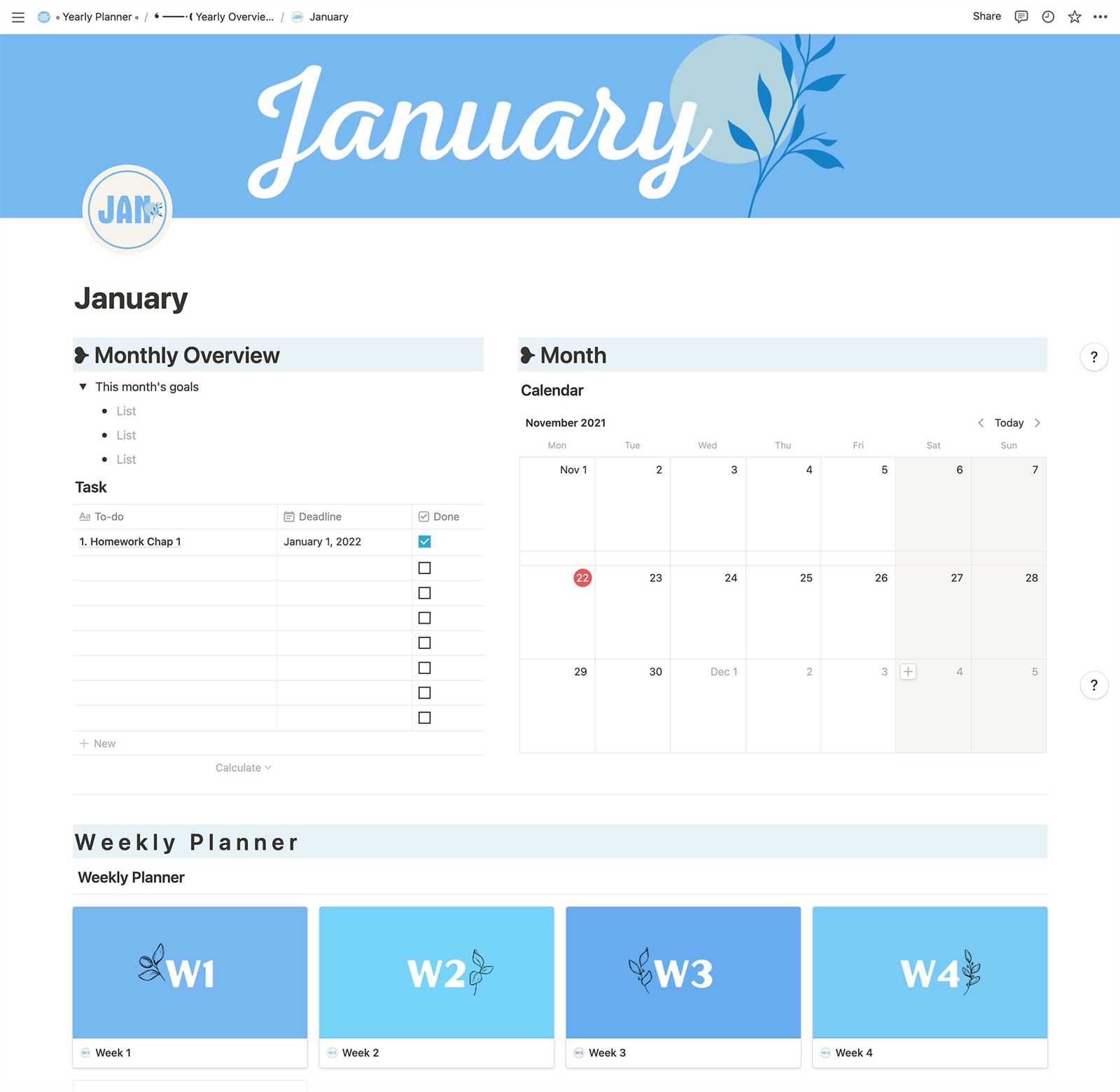 notion calendar templates free