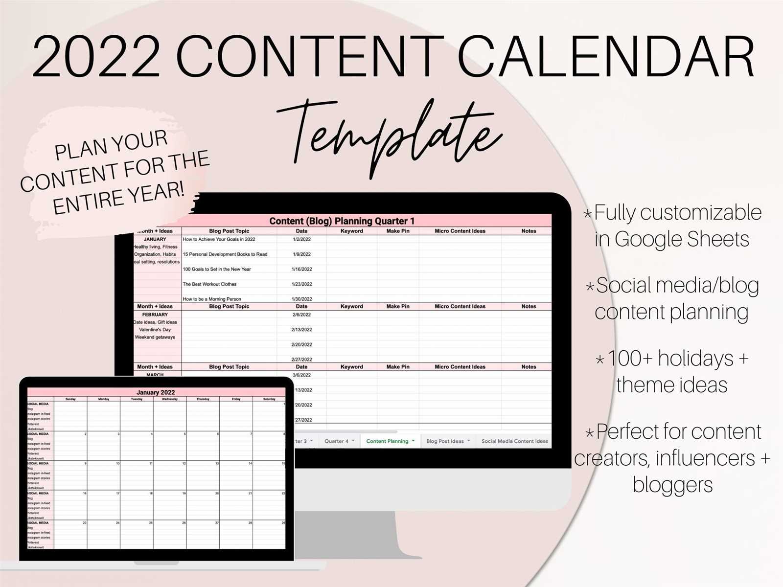 blog editorial calendar template