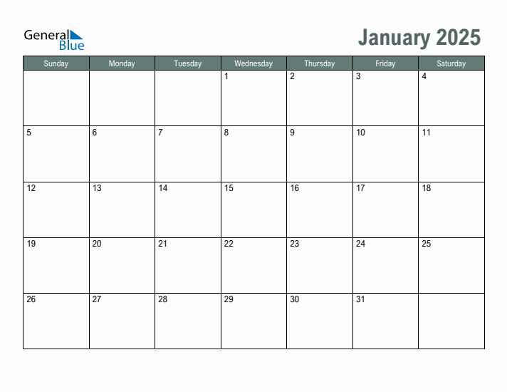 2025 ppt calendar template