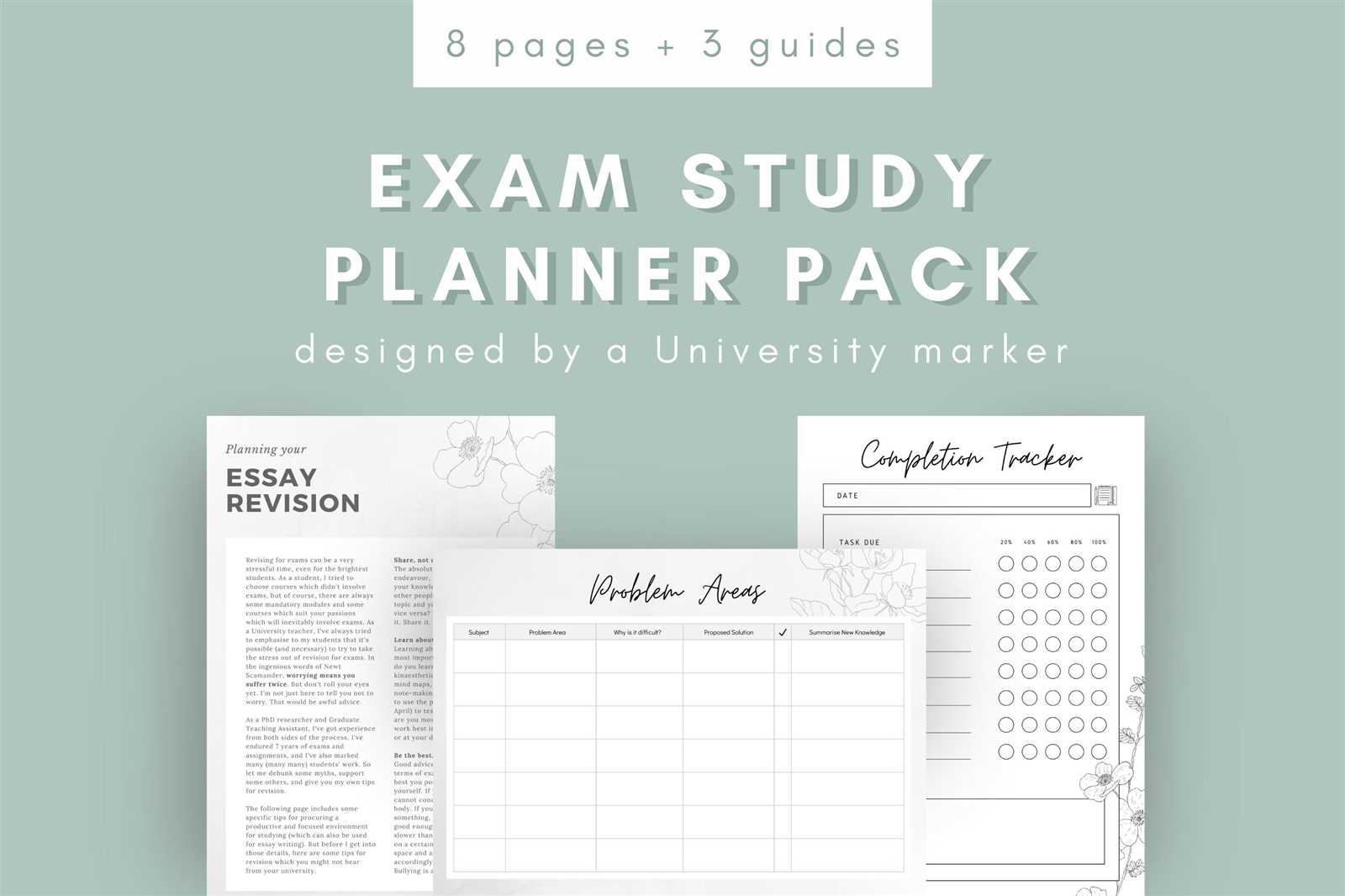 exam study calendar template