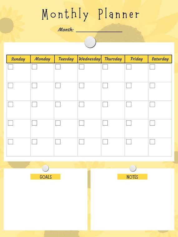 customizable monthly calendar template