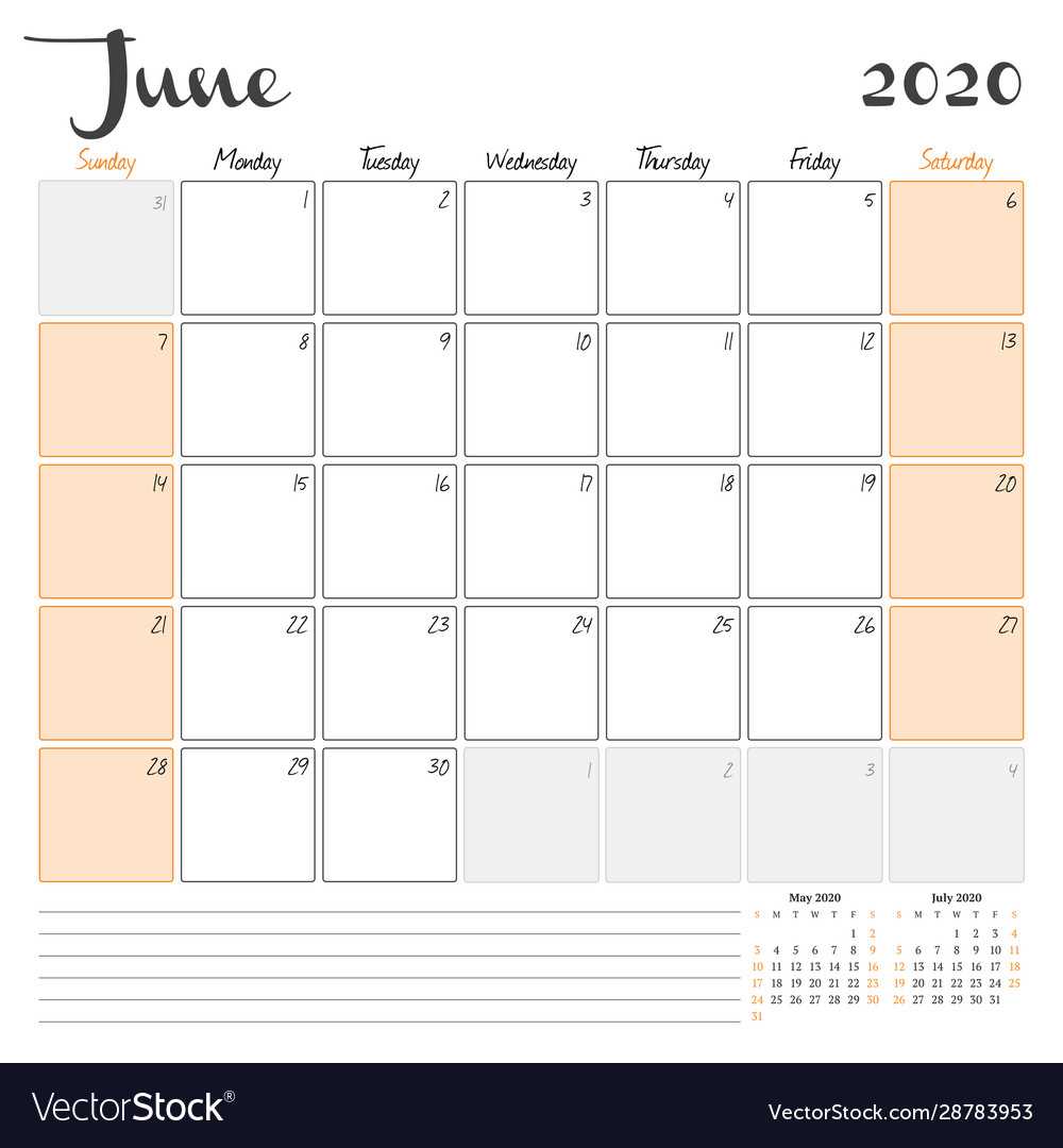 june calendar template