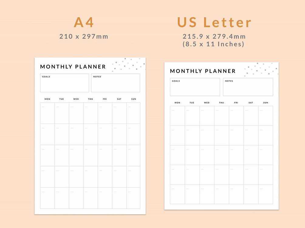 monthly calendar to do list template