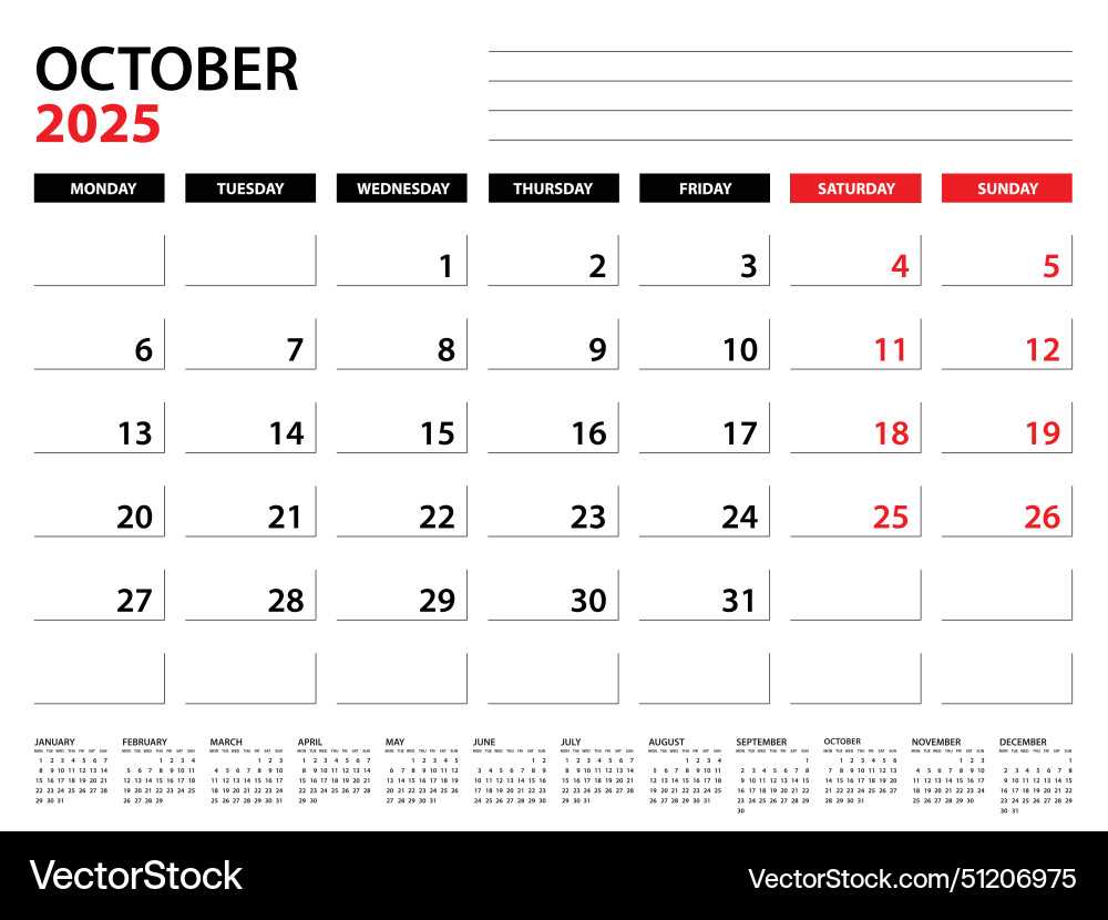 october 2025 calendar template printable