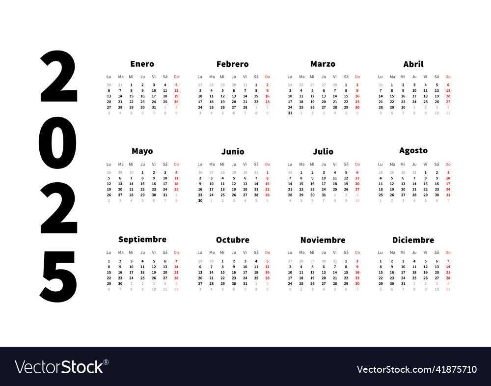 2025 spanish calendar template