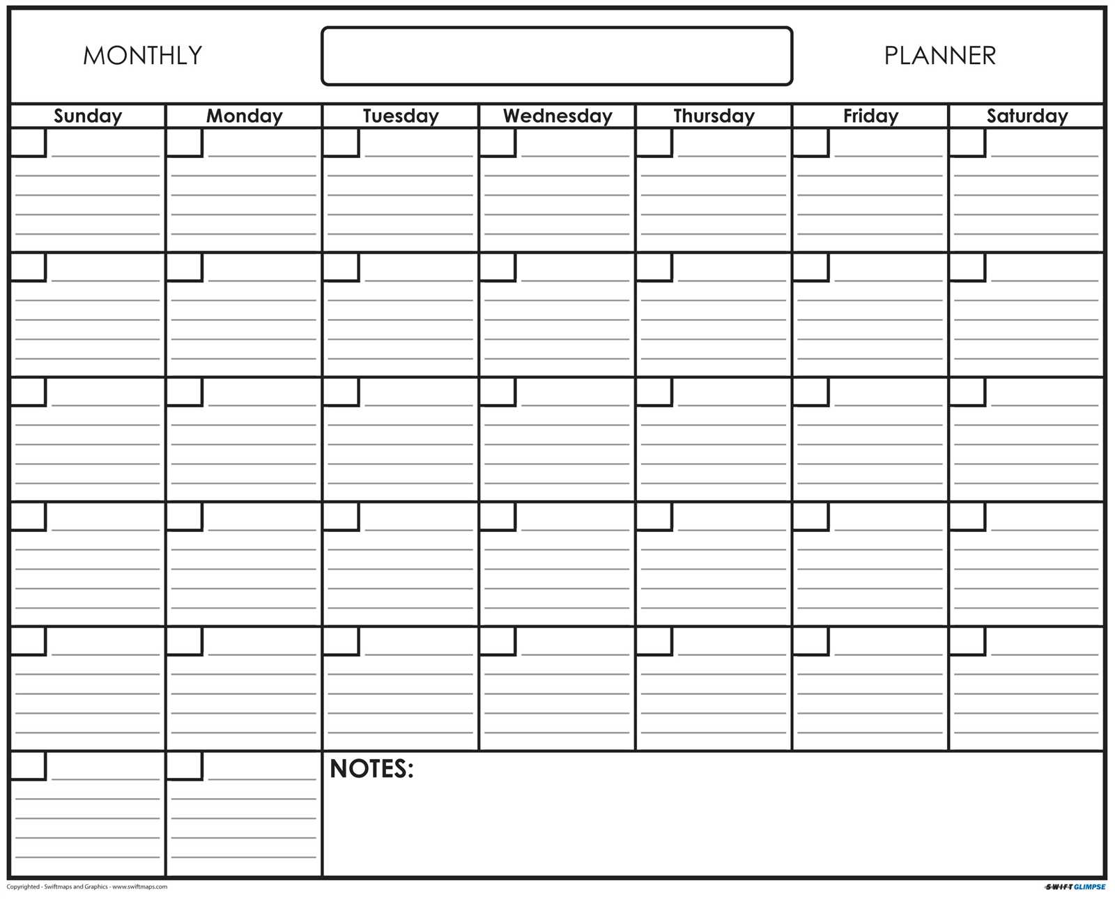 one month calendar template