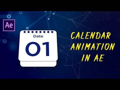 after effects calendar template free