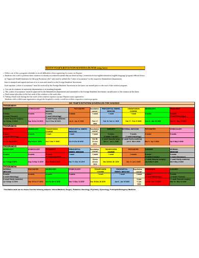 on call rotation calendar template