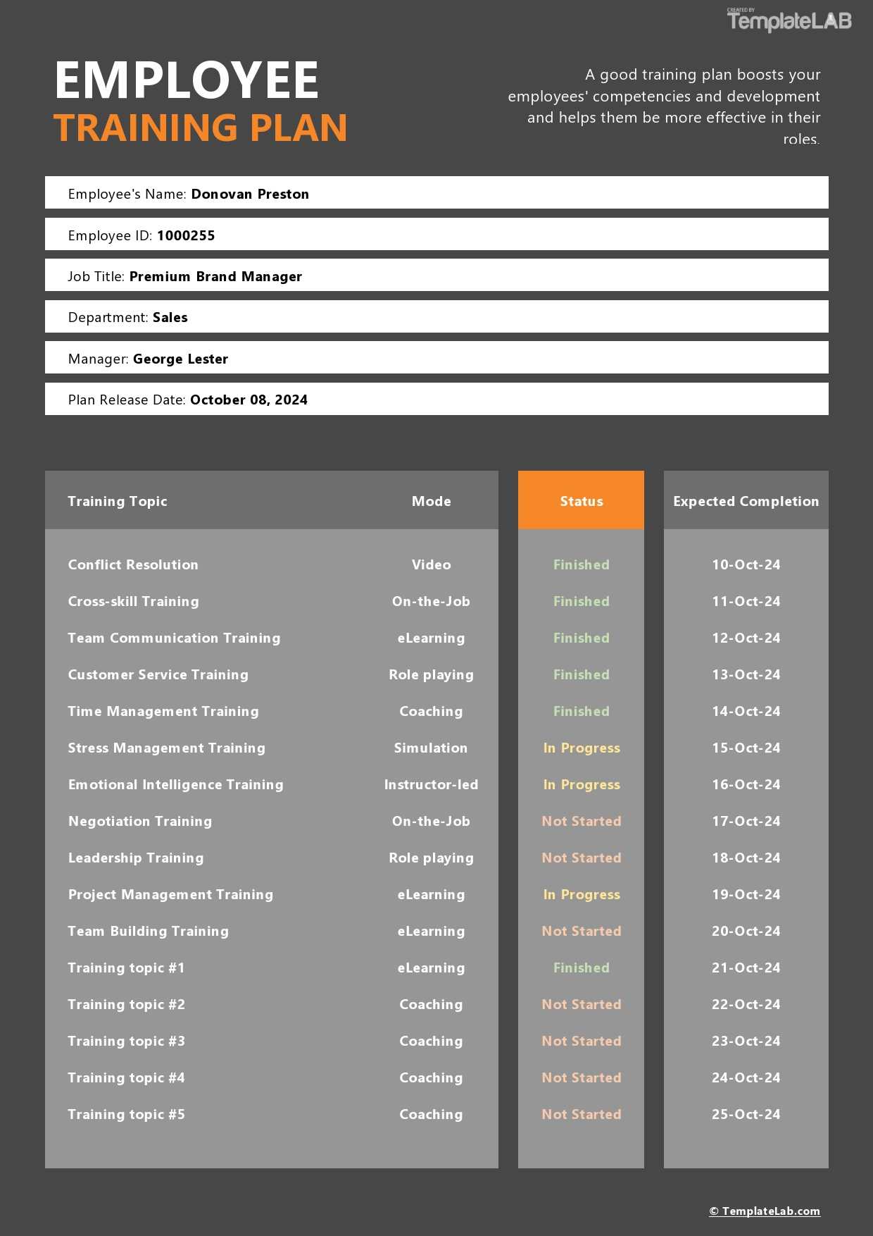 staff training calendar template