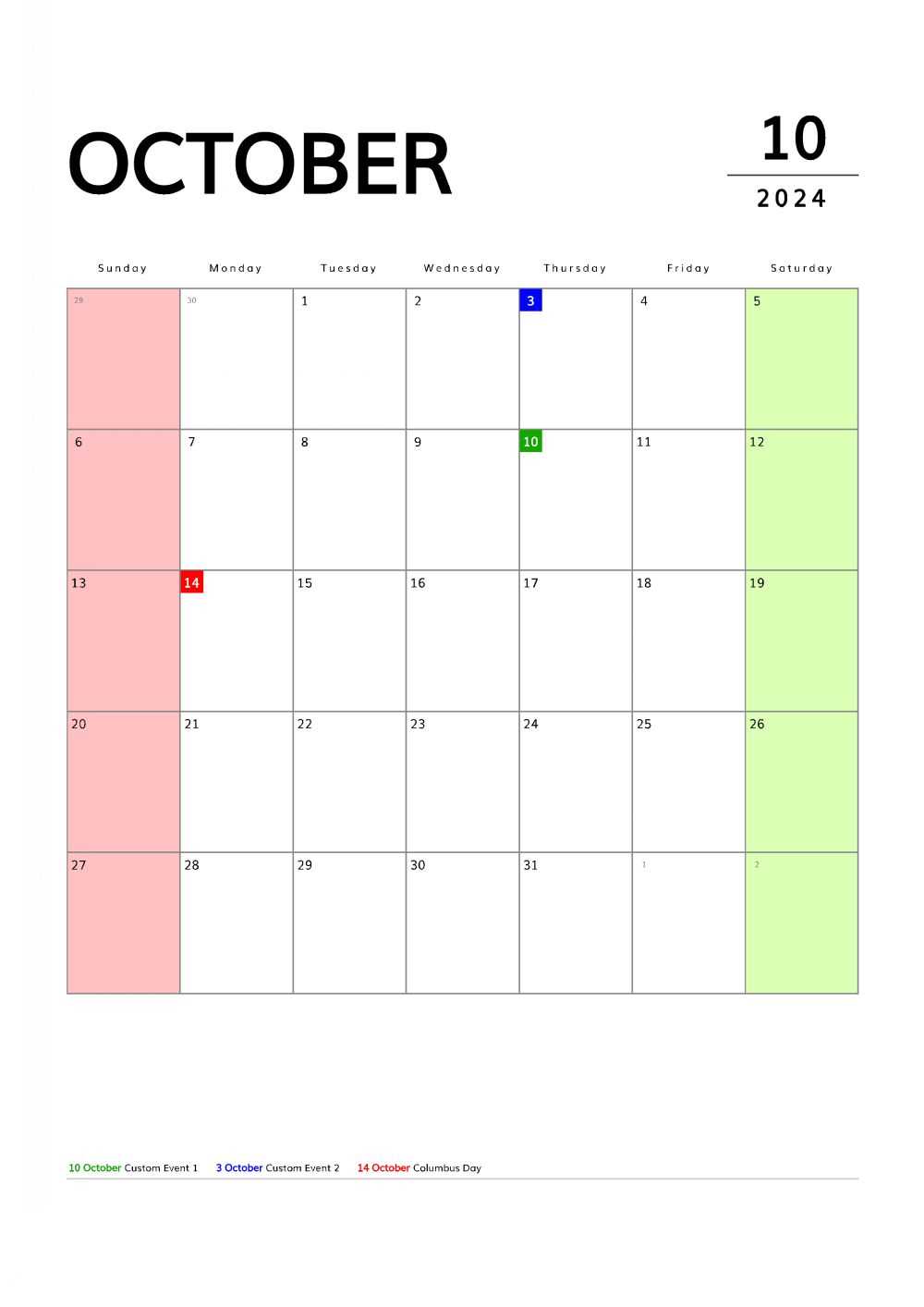 customizable free printable calendar templates