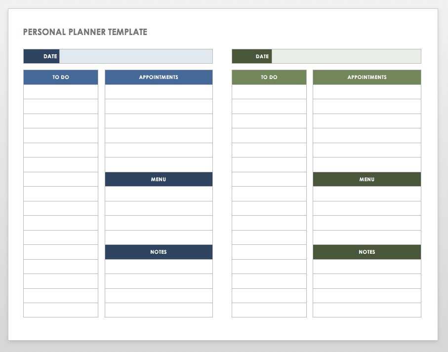 printable calendar schedule template
