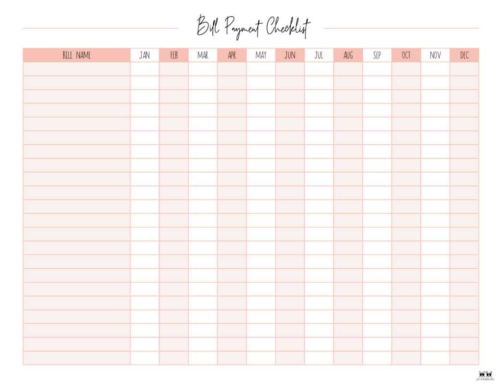 bill calendar template printable