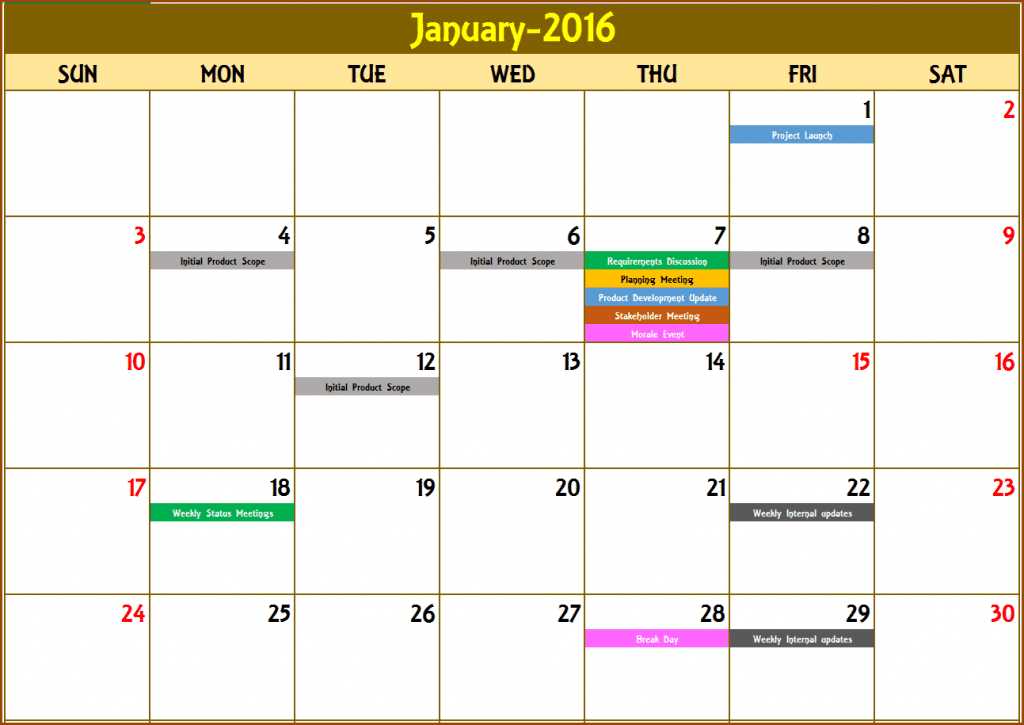 calendar of events template