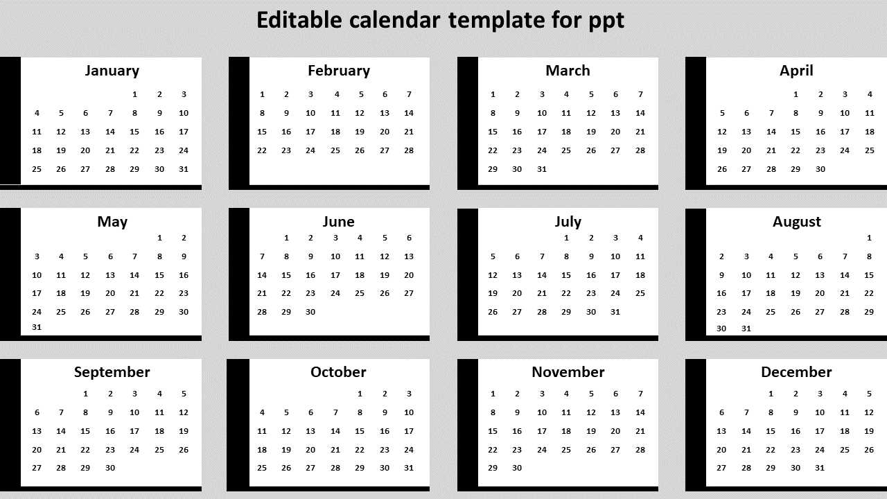 editable free calendar template