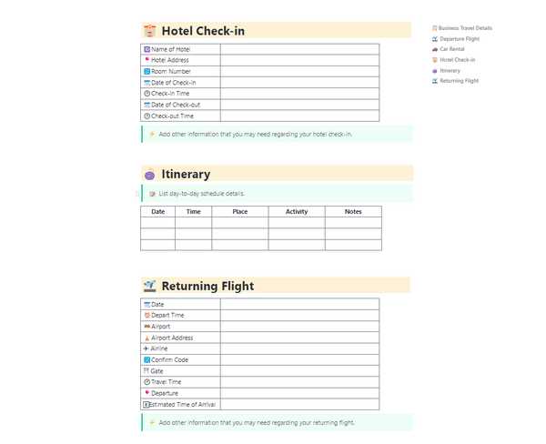 vacation calendar template