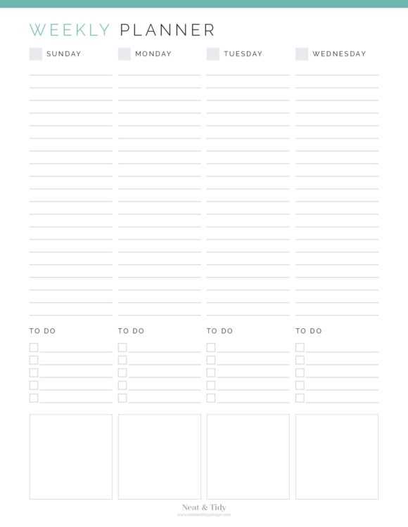 weekly calendar appointment template