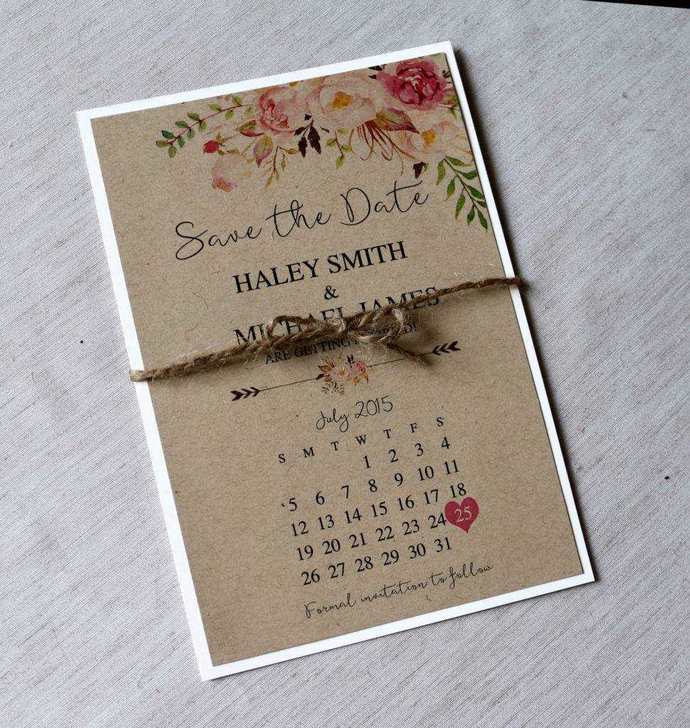 diy save the date calendar template