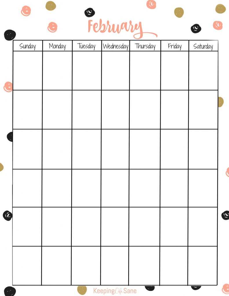 vertical calendar template