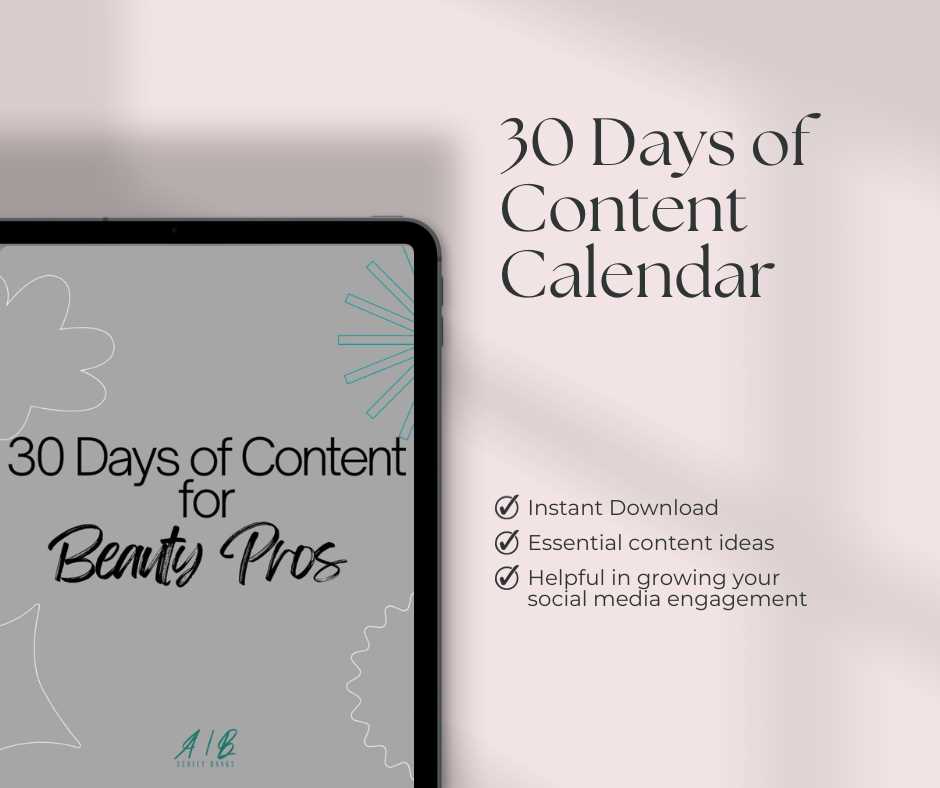 30 day content calendar template