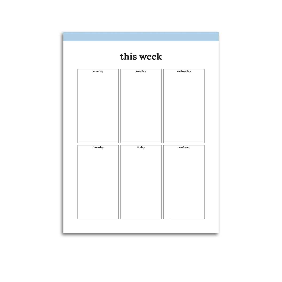 5 day week monthly calendar template