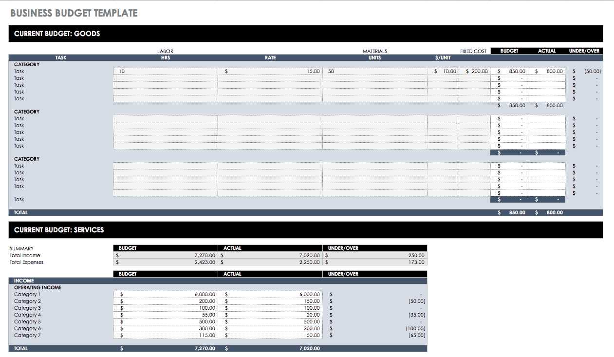 financial planning calendar template