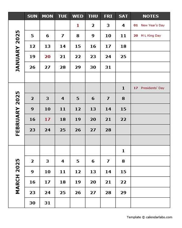 2025 events calendar template