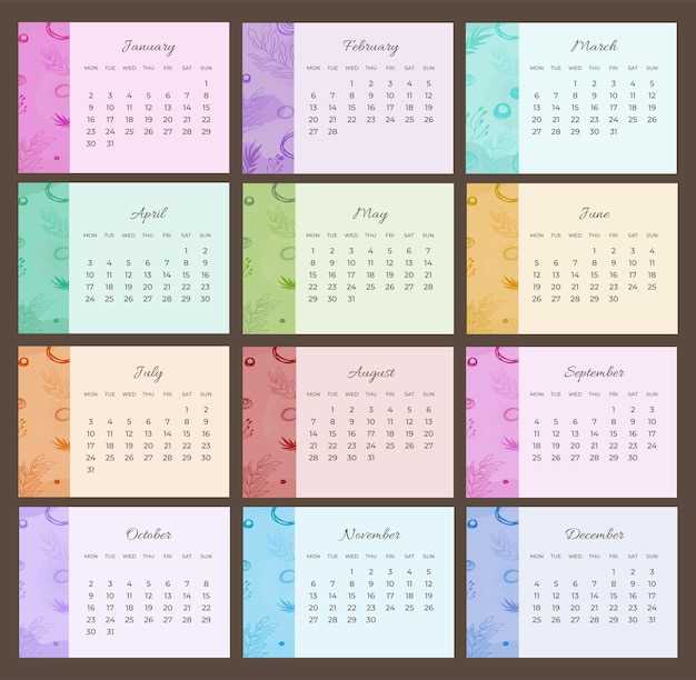 twelve month calendar template