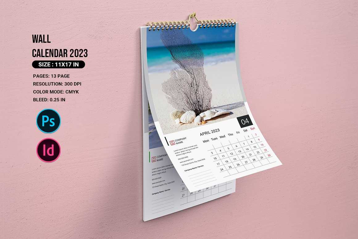 calendar indesign template free