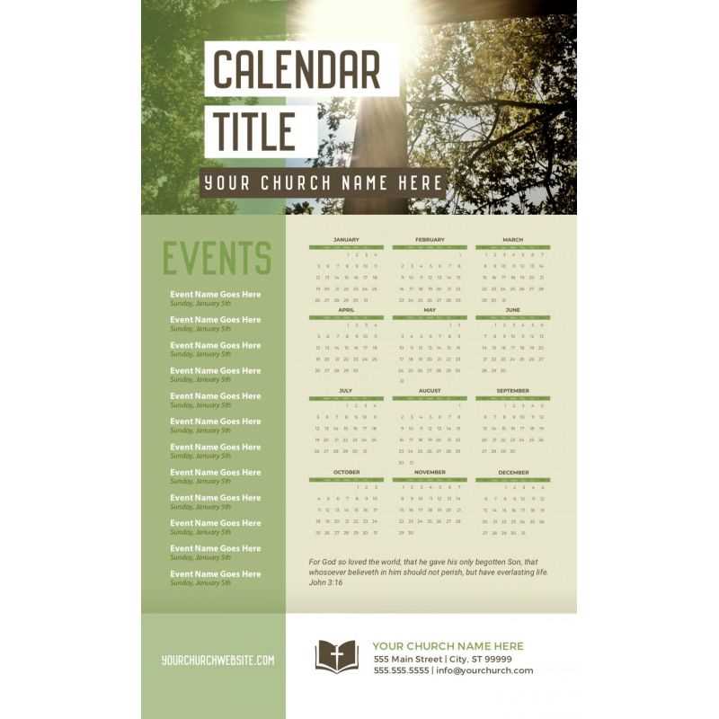 church yearly calendar template