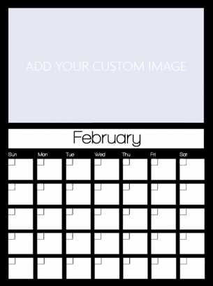 personalized photo calendar template