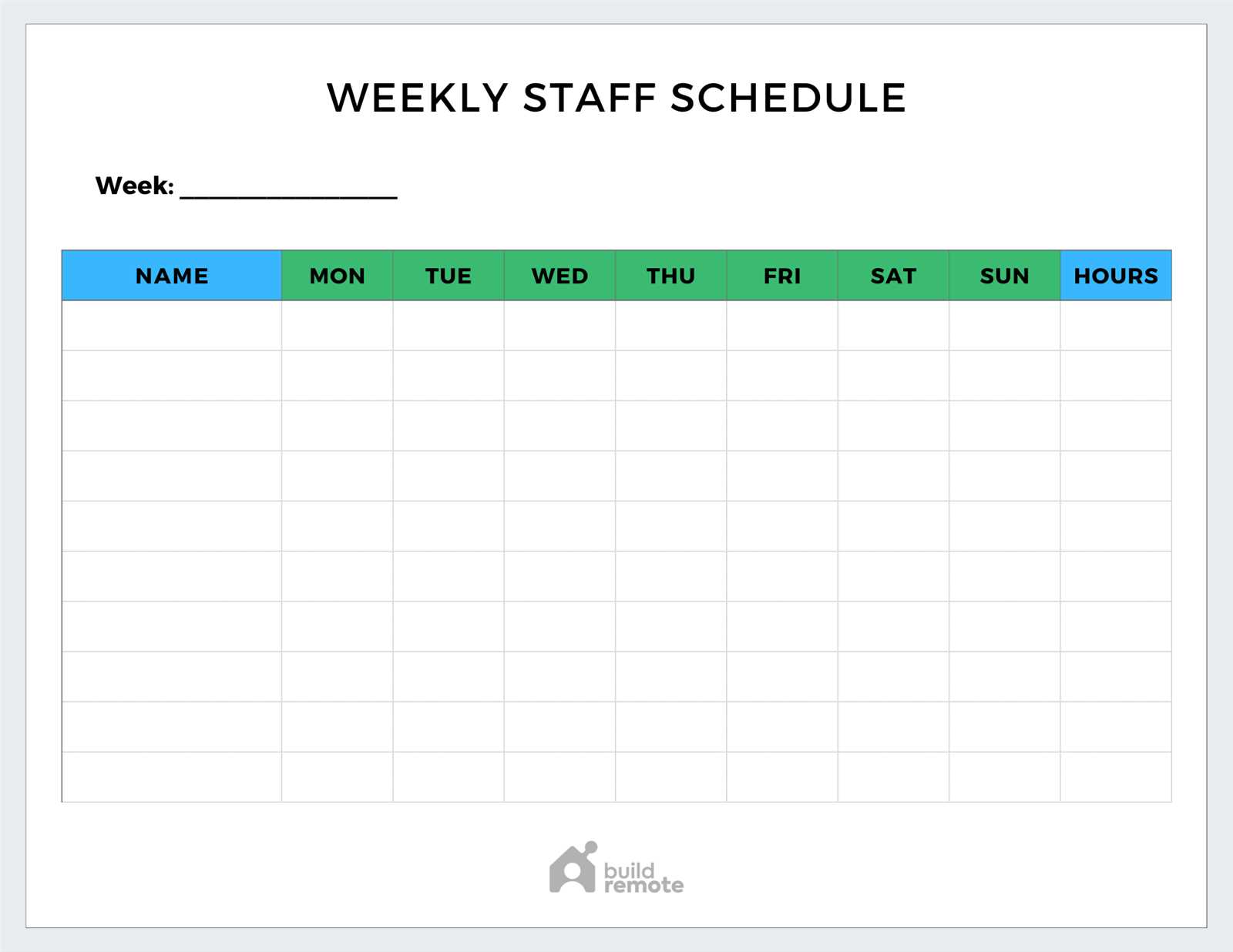 weekly calendar template with hours