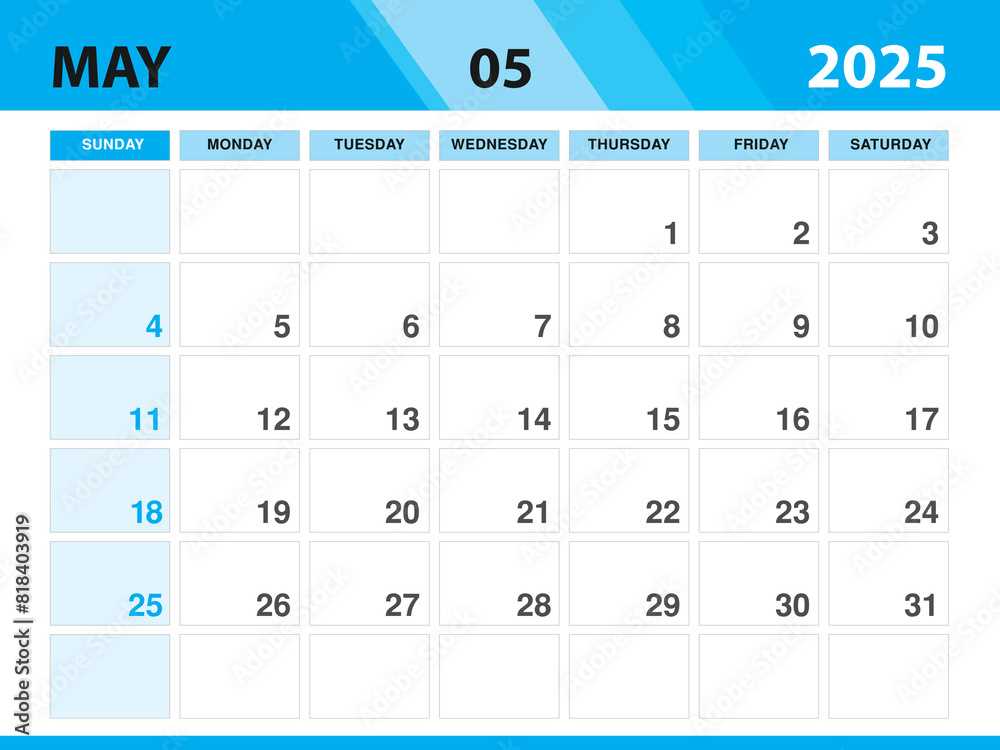 calendar illustrator template 2025