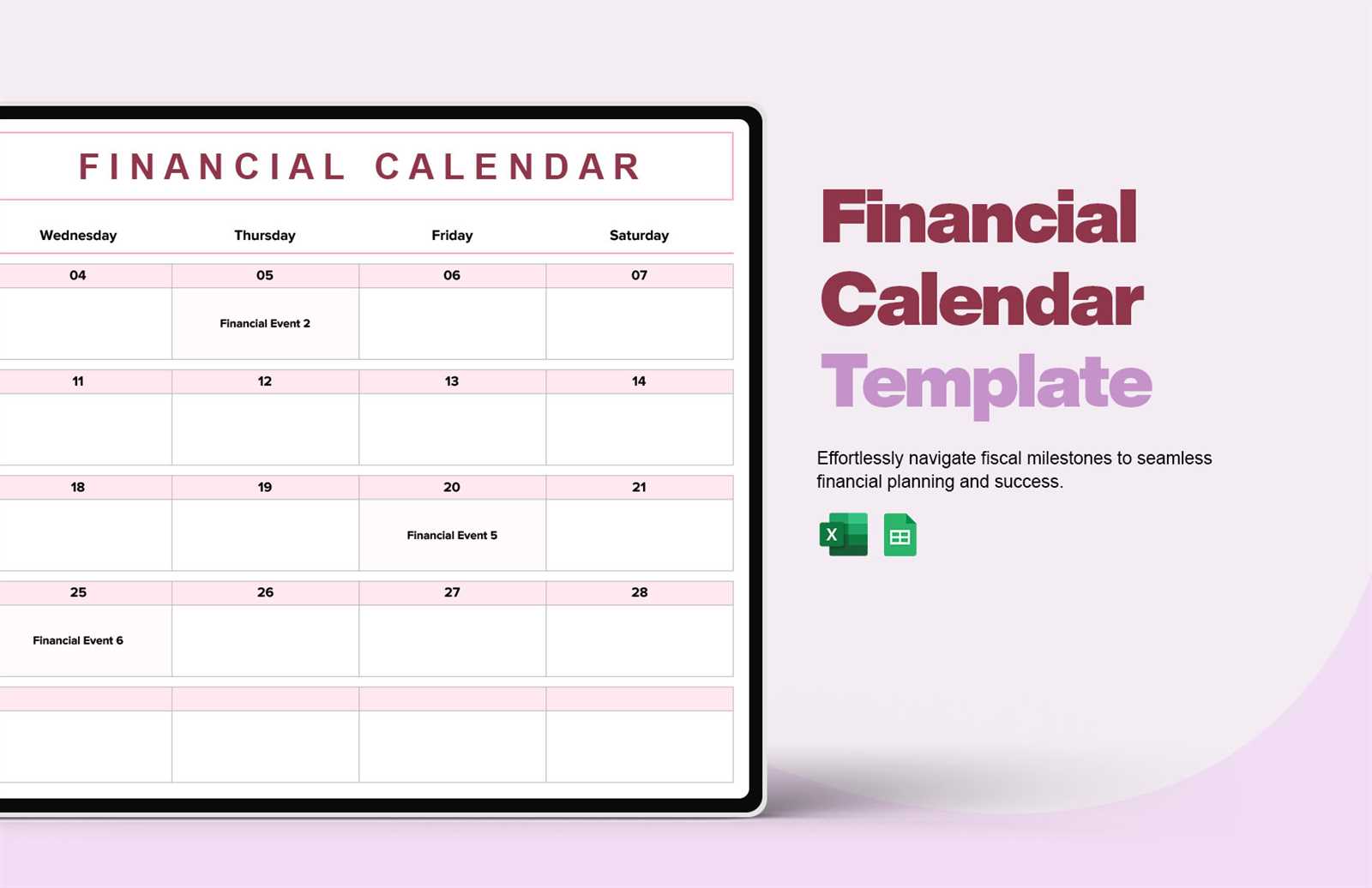 reporting calendar template