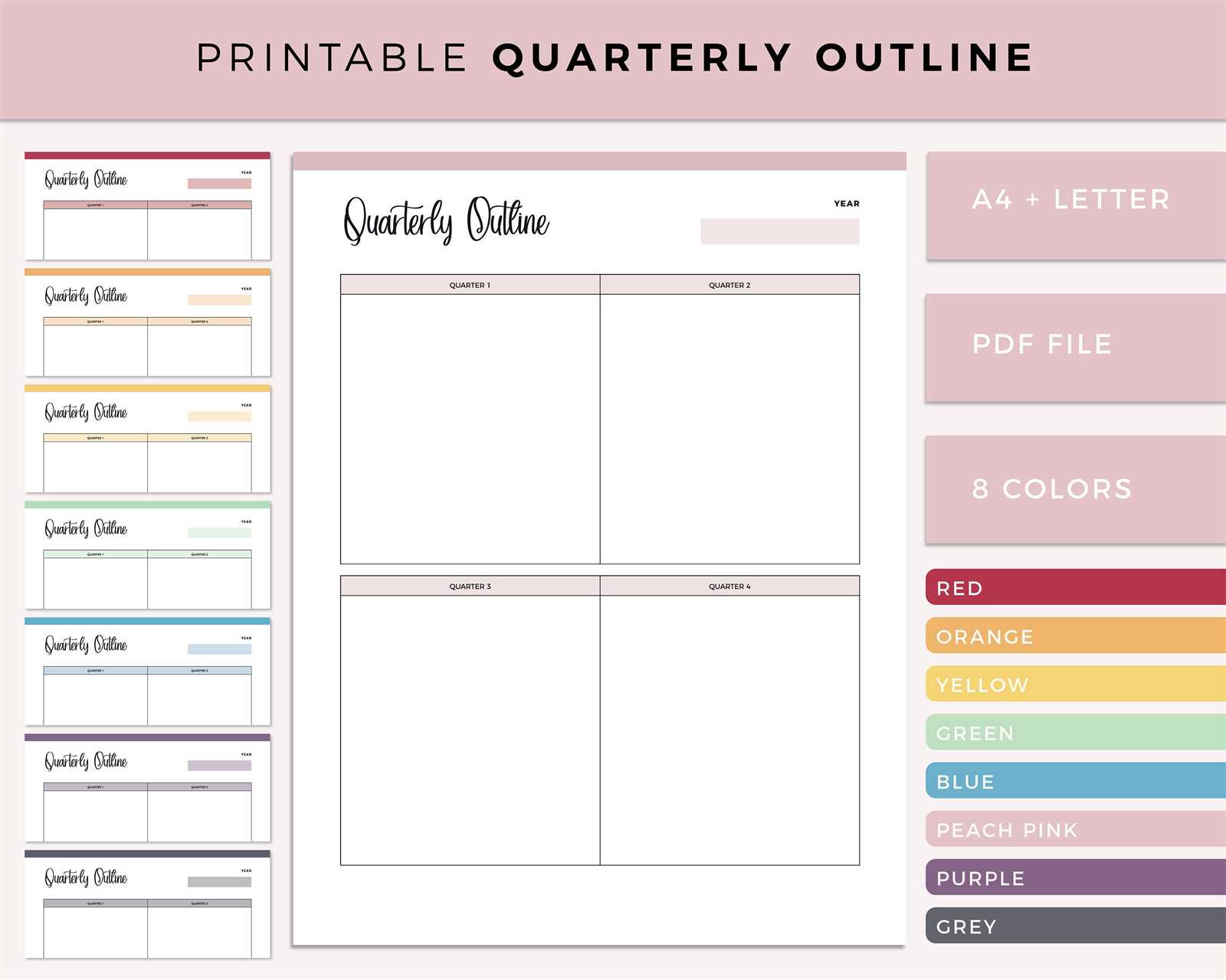 quarterly planning calendar template