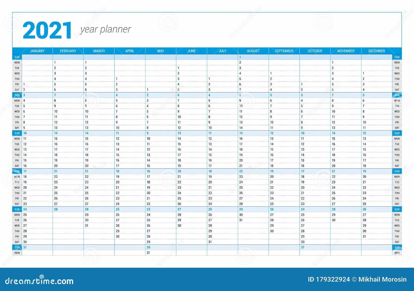 calendar template by week