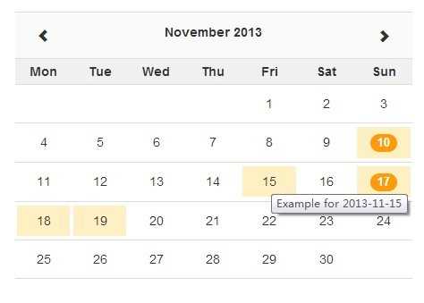 calendar template bootstrap