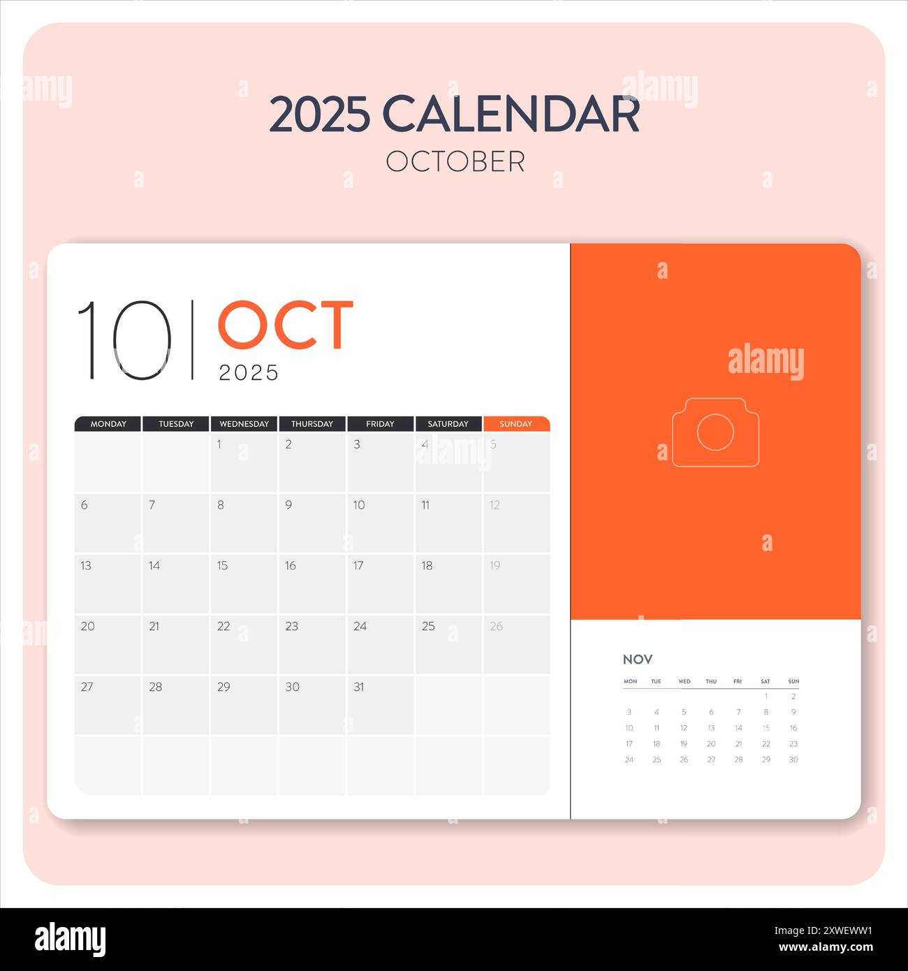 october calendar 2025 template