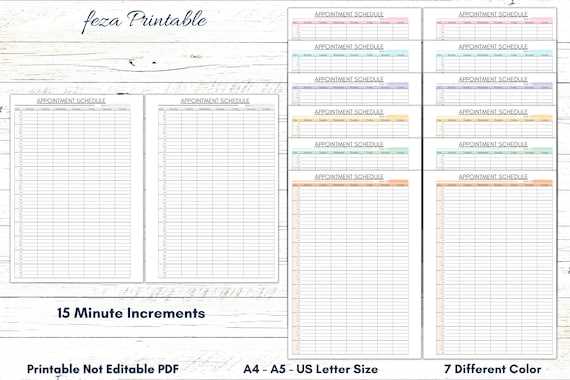 calendar for appointment scheduling template