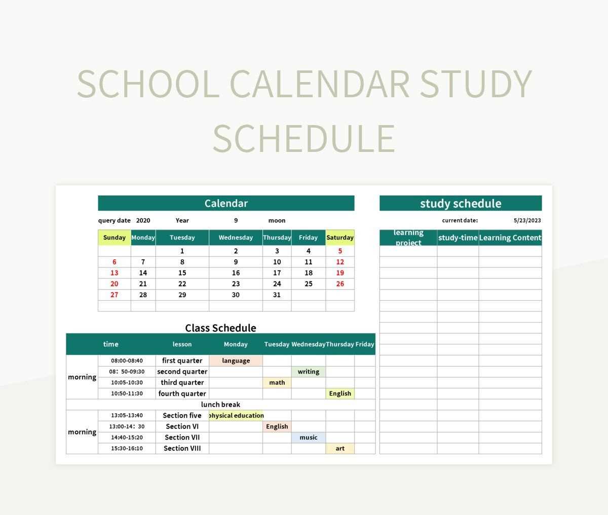 microsoft academic calendar template