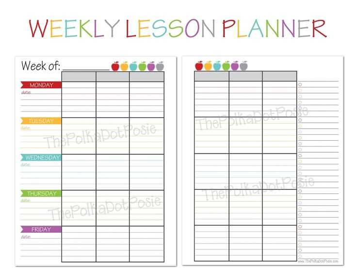 teacher planning calendar template